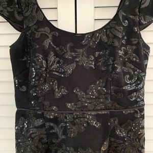 Aidan Mattox black Sequin Dress